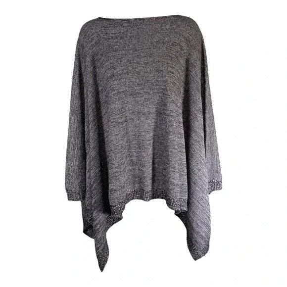 Lululemon Poncho Knit Boat Neck Heathered Charcoal Black Women's One Size - Picture 1 of 3